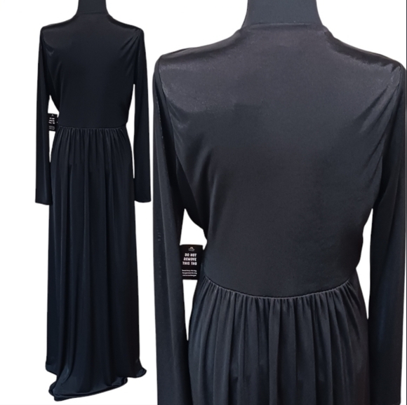 SOLD Express Plunge Neck Front Slit Maxi Dress - Picture 4 of 9